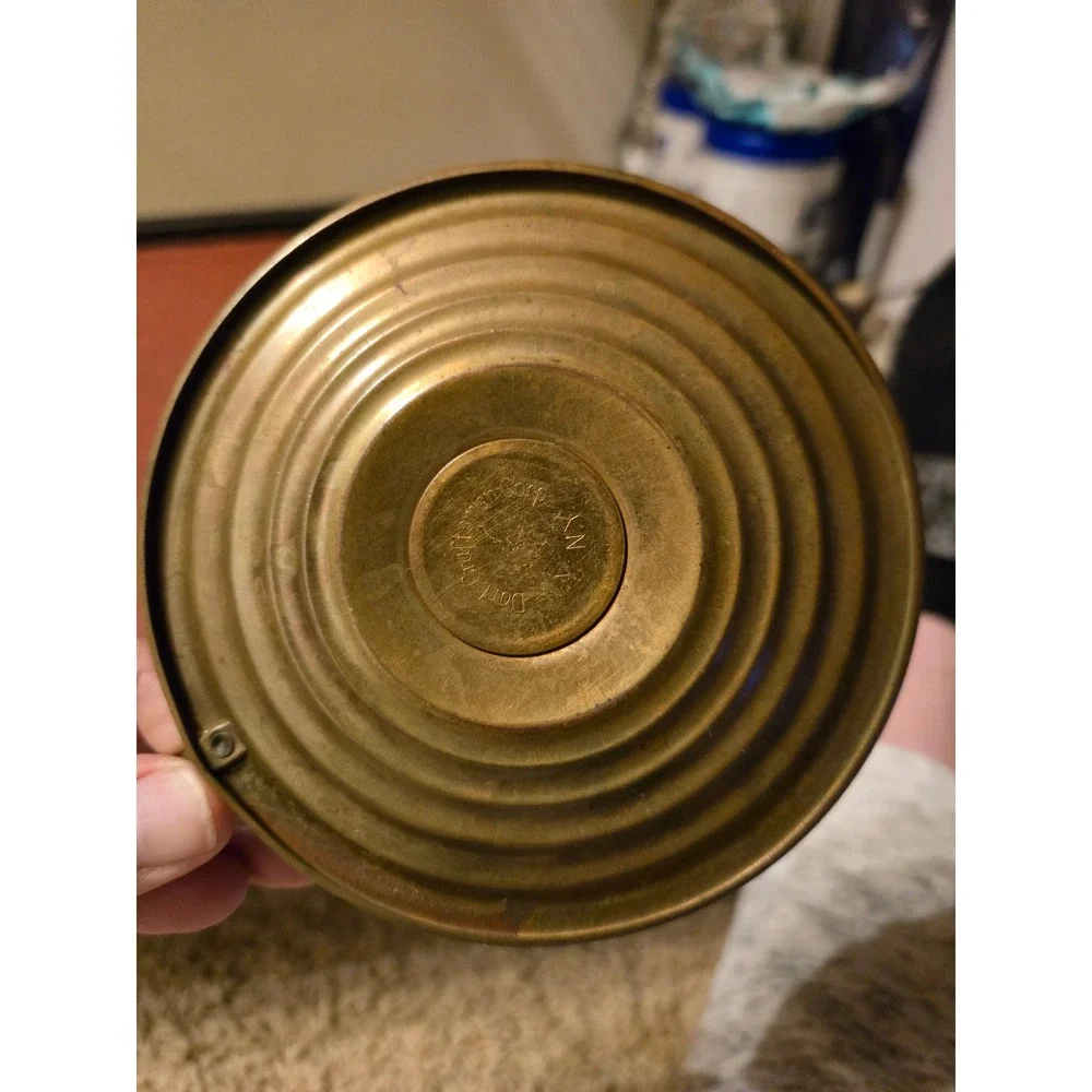 Vintage Dart Craftsman Corp NY Brass Chamberstick Candle‎ Holder Saucer